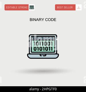 Binary code Simple vector icon. Stock Vector