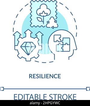 Resilience turquoise concept icon Stock Vector