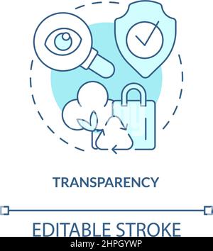 Transparency turquoise concept icon Stock Vector