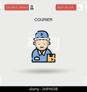 Courier Simple vector icon. Stock Vector