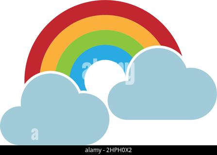 Rainbow icon logo design illustration template vector Stock Vector