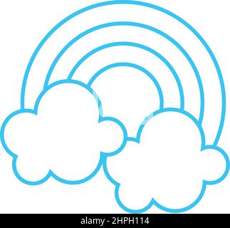 Rainbow icon logo design illustration template vector Stock Vector