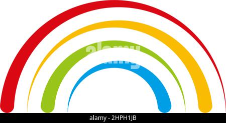 Rainbow icon logo design illustration template vector Stock Vector