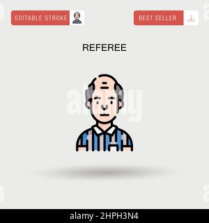 Referee Simple vector icon. Stock Vector