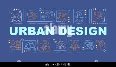 Urban design word concepts blue banner Stock Vector