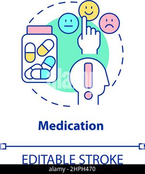Medication concept icon Stock Vector