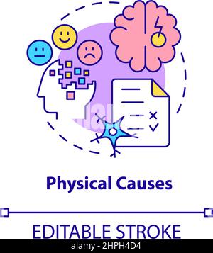 Physical causes concept icon Stock Vector