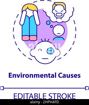 Environmental causes concept icon Stock Vector