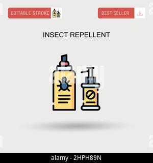 Insect repellent Simple vector icon. Stock Vector