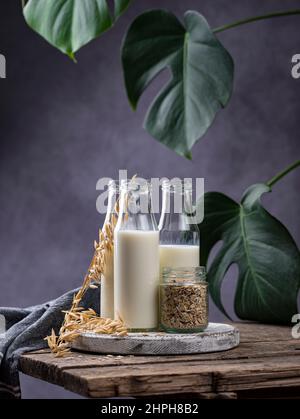 Lactose free nondairy buckwheat milk Stock Photo