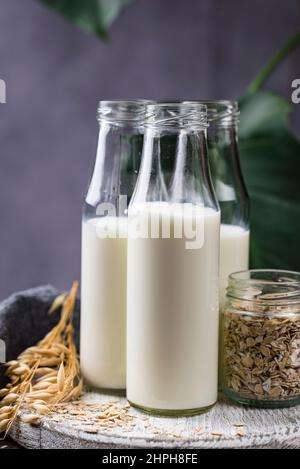 Lactose free nondairy buckwheat milk Stock Photo