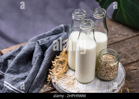 Lactose free nondairy buckwheat milk Stock Photo