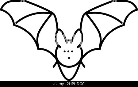 bat animal in zoo line icon vector illustration Stock Vector