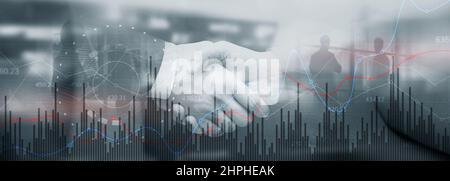 Analytics Banner. Finance Banking Business and Investment concept. Stock Photo
