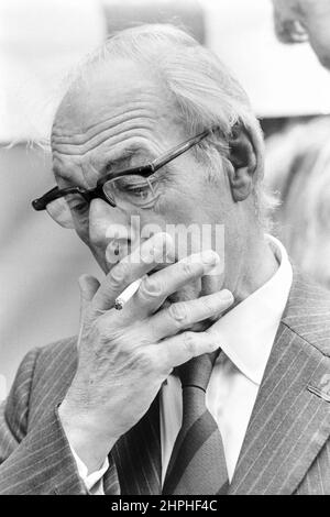 1985 photograph of Denis Thatcher (1915 - 2003), businessman and husband of prime minister Baroness Margaret Thatcher. Stock Photo