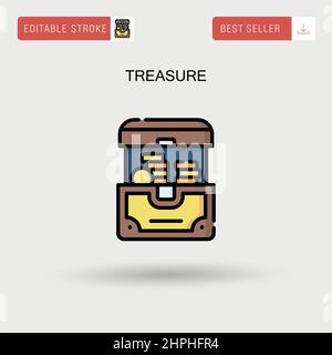 Treasure Simple vector icon. Stock Vector