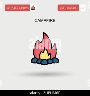 A campfire at the beach Stock Vector Image & Art - Alamy