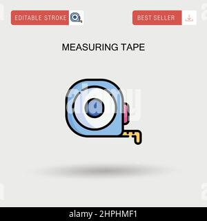 Measuring tape Simple vector icon. Stock Vector