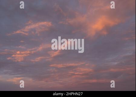 Blue and Pink Sunset Sky Stock Photo