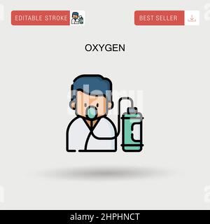 Oxygen Simple vector icon. Stock Vector