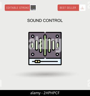 Sound control Simple vector icon. Stock Vector