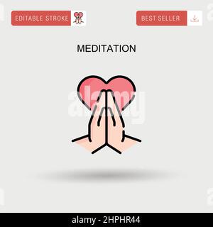 Meditation Simple vector icon. Stock Vector