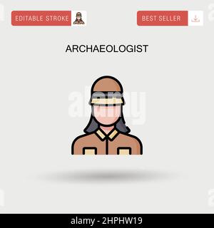 Archaeologist Simple vector icon. Stock Vector