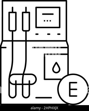 methanol gas station line icon vector illustration Stock Vector Image ...