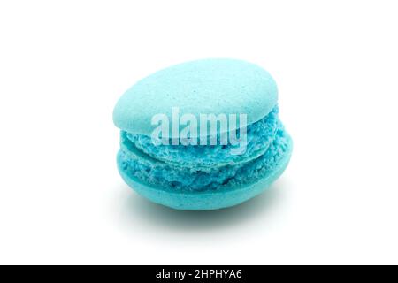 Sweet colourful  macaroons isolated on white background Stock Photo