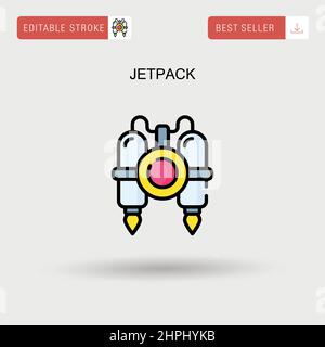 Technology jetpack icon cartoon vector. Rocket jet. Career space Stock ...