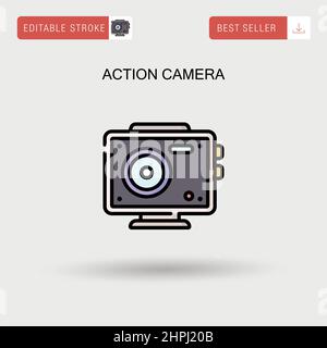 action camera icon black vector illustration Stock Vector Image & Art ...