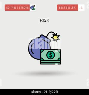 Risk Simple vector icon. Stock Vector