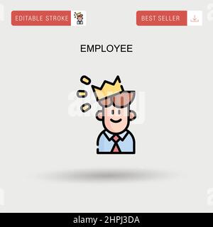 Employee Simple vector icon. Stock Vector