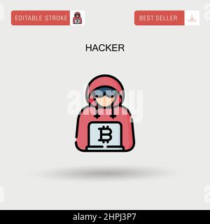 Hacker Simple vector icon. Stock Vector