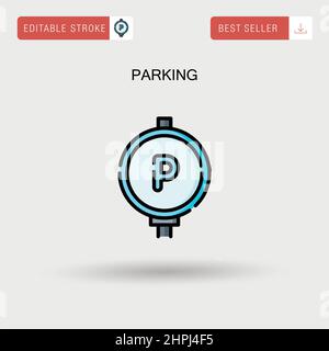 Parking Simple vector icon. Stock Vector