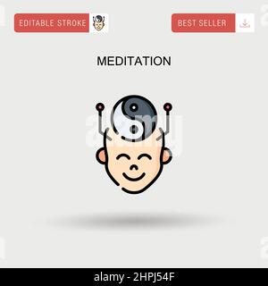 Meditation Simple vector icon. Stock Vector