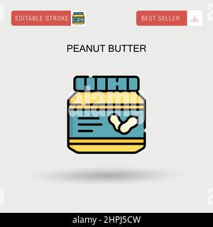 Peanut butter Simple vector icon. Stock Vector