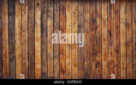Image fragment of the old wooden brown wall Stock Photo
