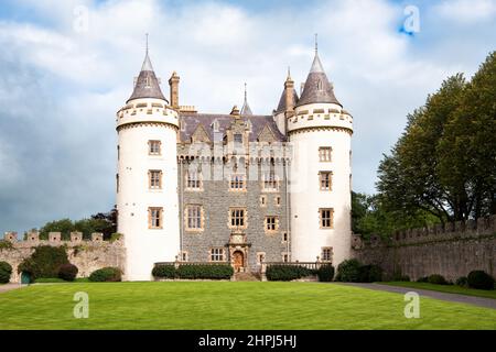UK, Northern Ireland, Killyleagh - July 16, 2020: Front view of Killyleagh Castle. Stock Photo