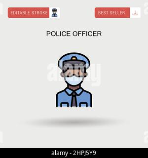 Police officer Simple vector icon. Stock Vector