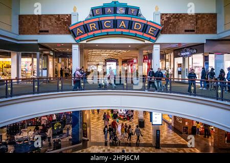 Atlanta capital of the U.S. state of Georgia, interior of Lenox Square a  upscale shopping centre mall with well known brand name stores on Peachtree  R Stock Photo - Alamy