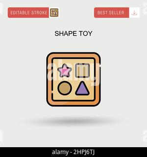 Shape toy Simple vector icon. Stock Vector