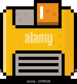 floppy disk pixel Stock Vector