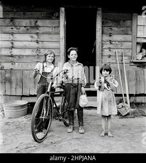 Dorothea Lange, The Arnold children, Michigan Hill, Washington, 1939 Stock Photo