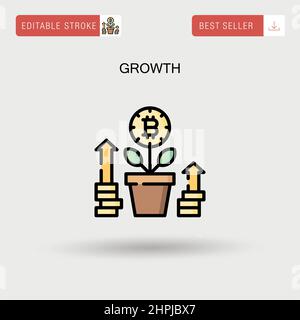 Growth Simple vector icon. Stock Vector