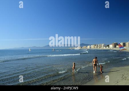 france pyrenees orientales beach canet plage holidays Stock Photo