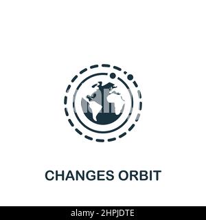 Changes Orbit icon. Monochrome simple icon for templates, web design and infographics Stock Vector