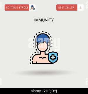 Immunity Simple vector icon. Stock Vector