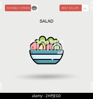Salad-2 Simple vector icon Stock Vector Image & Art - Alamy