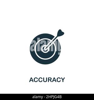 Accuracy icon. Monochrome simple icon for templates, web design and infographics Stock Vector